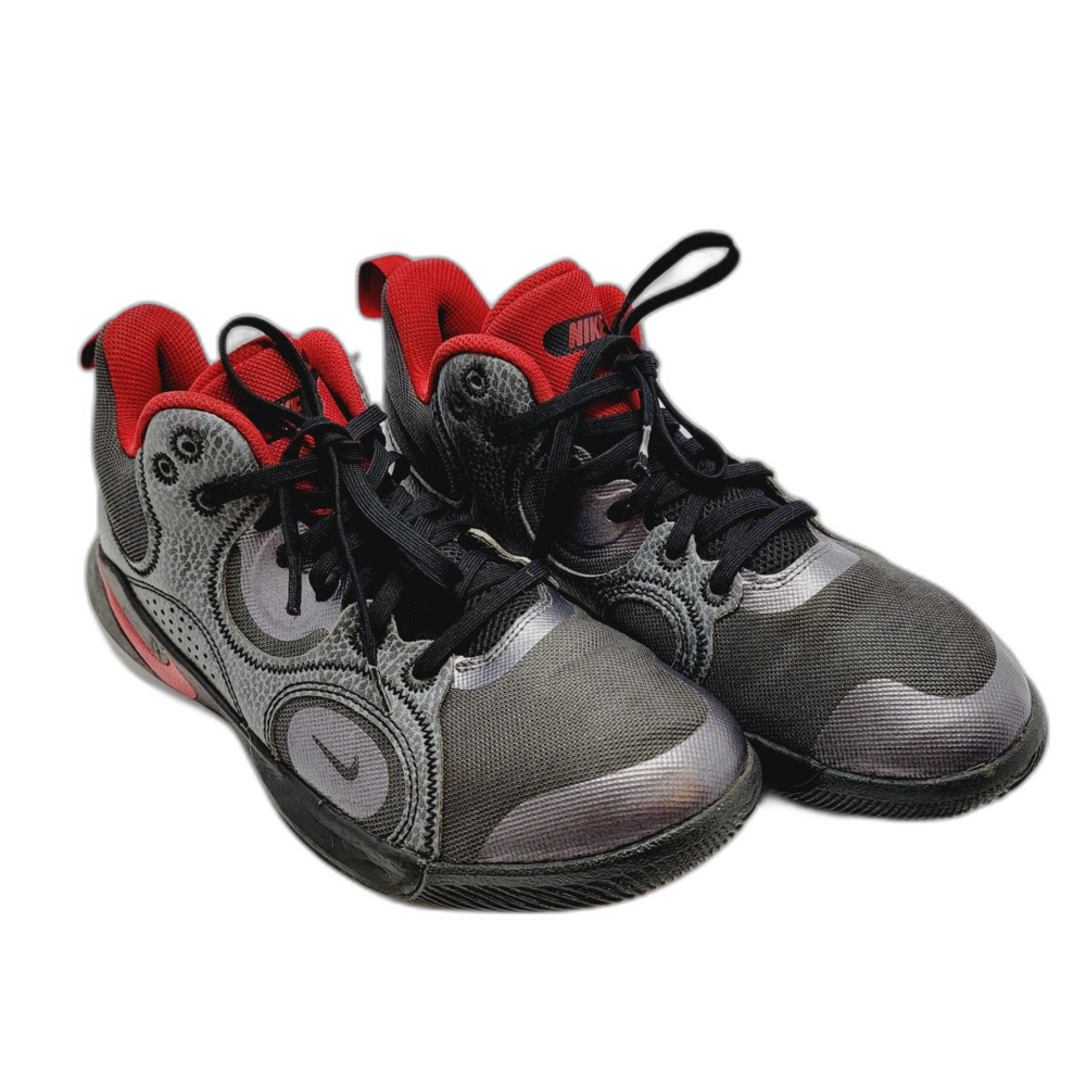 Nike Fly by mid 2 Min's Size 8 Gray Red Anthracite Gym Basketball Sneaker Shoes